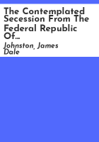 The_contemplated_secession_from_the_federal_republic_of_North_America__by_the_southern_states