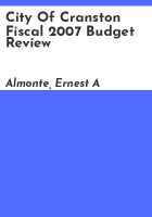 City_of_Cranston_fiscal_2007_budget_review