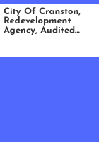 City_of_Cranston__Redevelopment_Agency__Audited_financial_statements